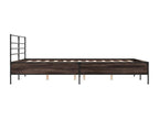 Bed frame without mattress, brown oak, 120x200 cm, ZZLW46339