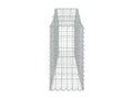 7-piece arched gabion baskets, 200x30x60/80 cm, galvanized iron, AQPN16570