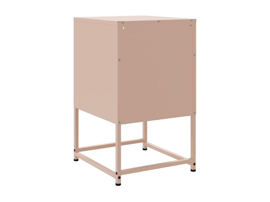 Pink bedside table 36x39x60.5 cm steel EUJG13295