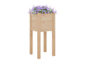 2-piece outdoor planters, 31x31x70 cm, solid pine wood, INIM90649