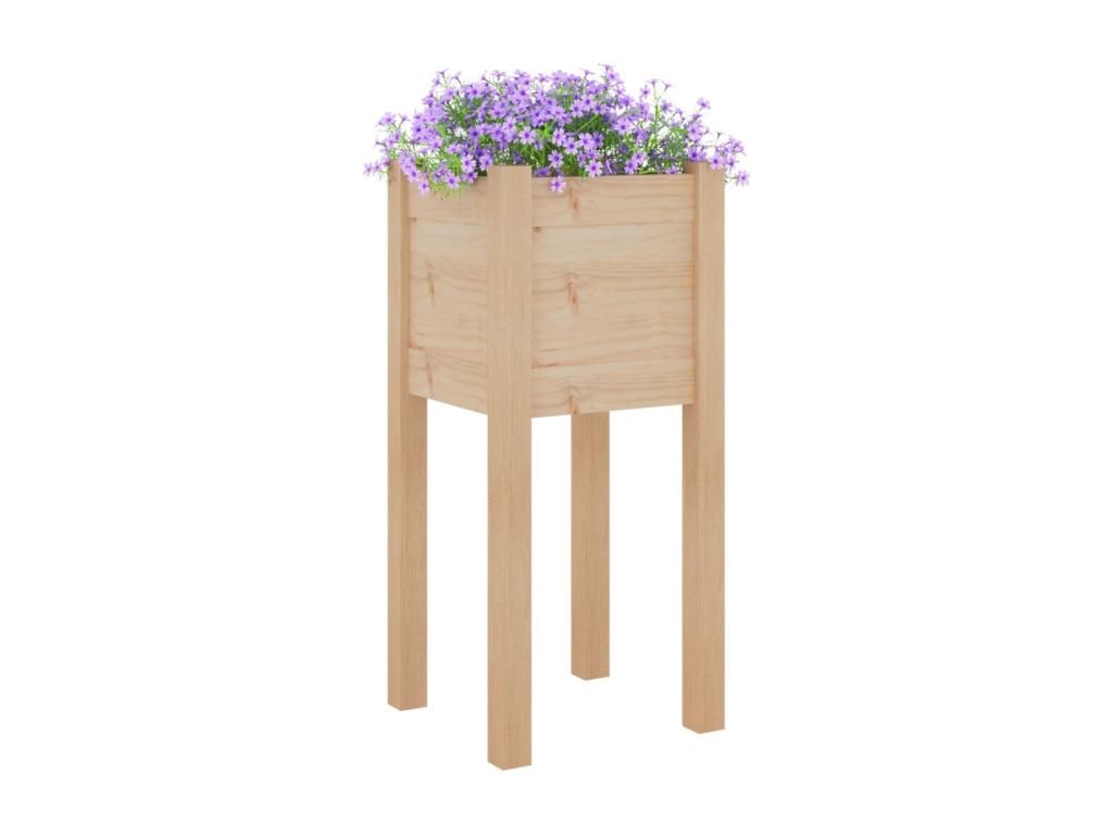 2-piece outdoor planters, 31x31x70 cm, solid pine wood, INIM90649
