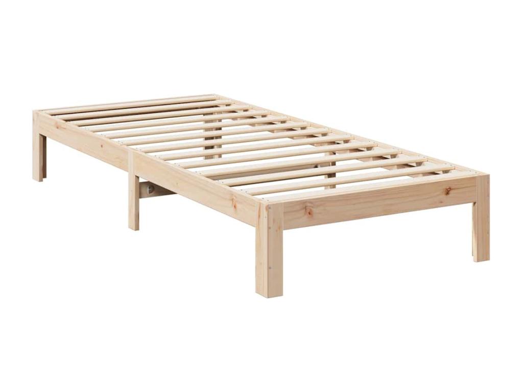 Bed frame without mattress 90x200 cm solid pine wood WZKJ66285