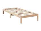 Bed frame without mattress 90x200 cm solid pine wood WZKJ66285