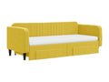 Daybed with pull-out bed and drawers, yellow, 90x200 cm, velvet, CDHR99784