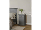 Dekonao Bedside Table, Low Chest of Drawers, Nightstand, Bedside Shelf, 44x40 h70 cm, Grey NGFN57811