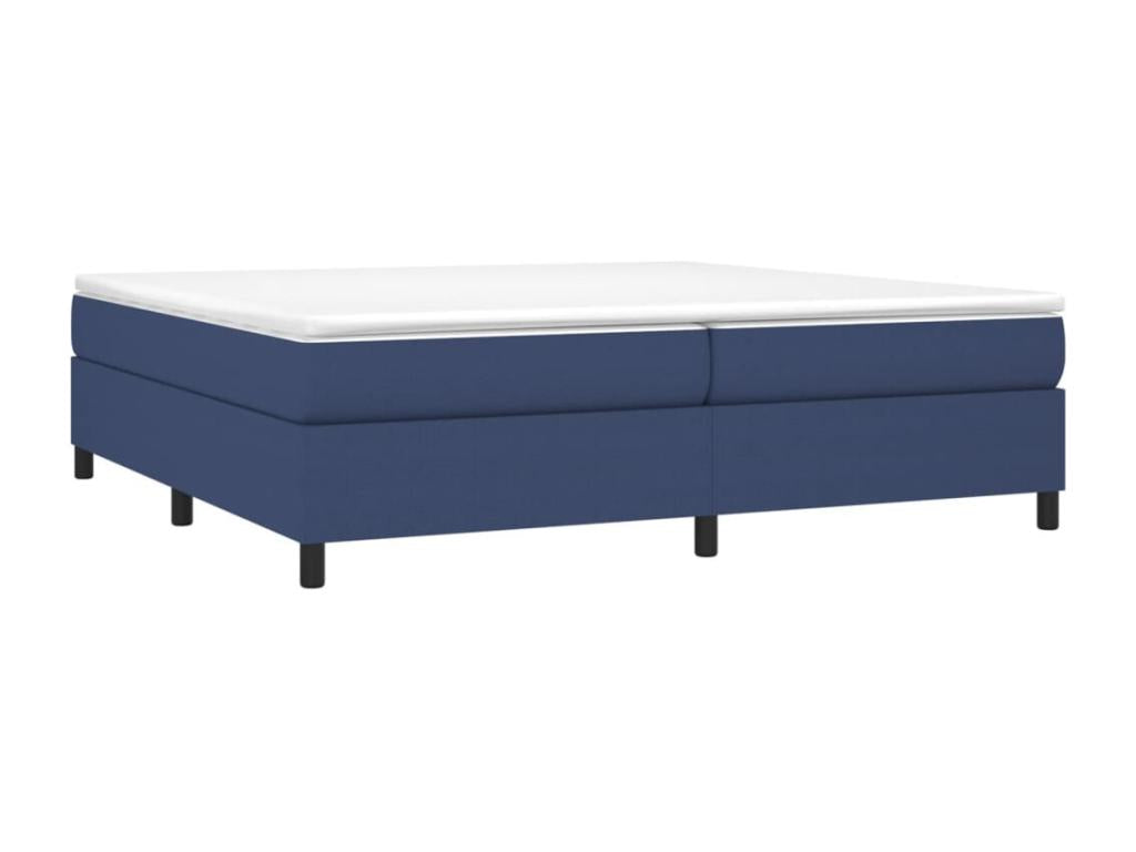 Upholstered bed base with mattress, blue, 200x200 cm, fabric CBDT15266