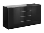 Dekonao Black 2-Door 4-Drawer Buffet EVNS51915