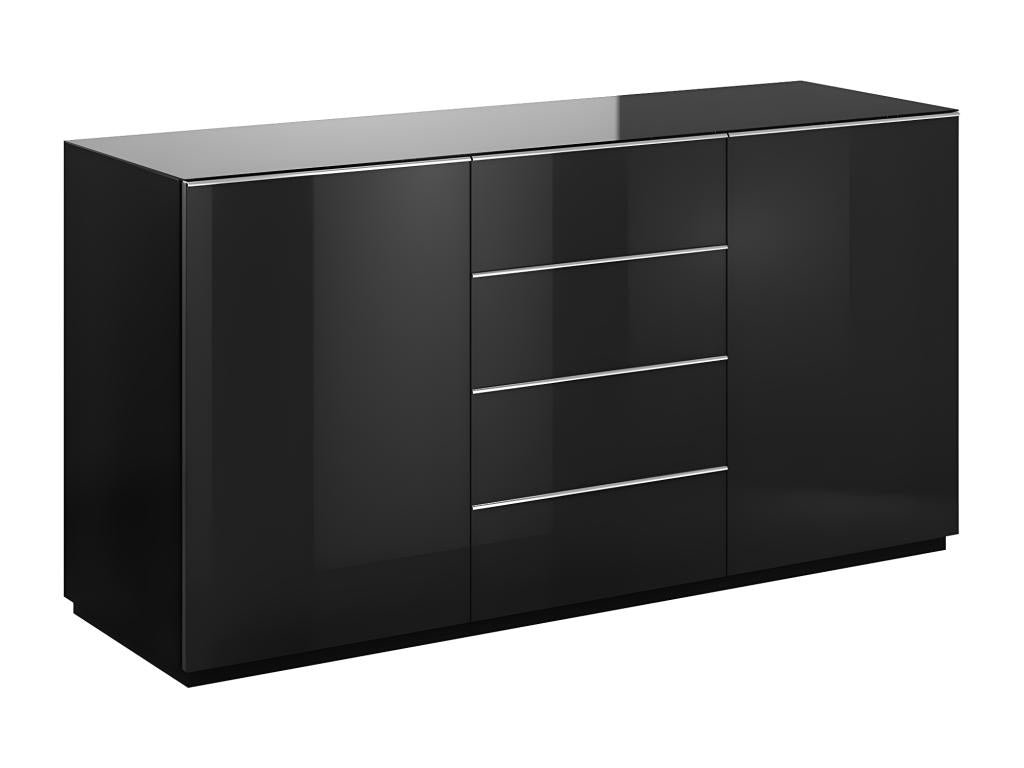 Dekonao Black 2-Door 4-Drawer Buffet EVNS51915