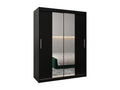 Dekonao 1 Sliding Door Wardrobe 200/150/62 2 Doors Black/Black IWXT75494