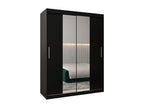 Dekonao 1 Sliding Door Wardrobe 200/150/62 2 Doors Black/Black IWXT75494