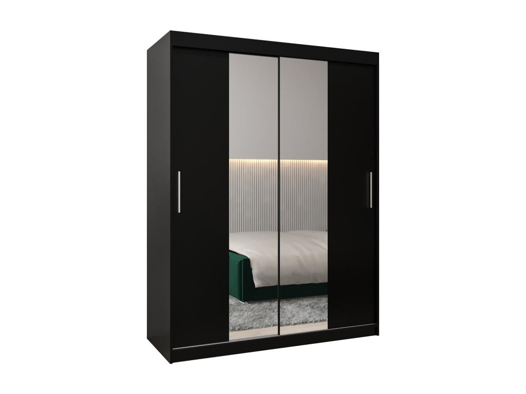 Dekonao 1 Sliding Door Wardrobe 200/150/62 2 Doors Black/Black IWXT75494