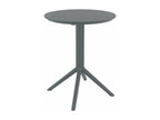 Garden side table - round - Plastic - Dark grey - Sky EMZX27276