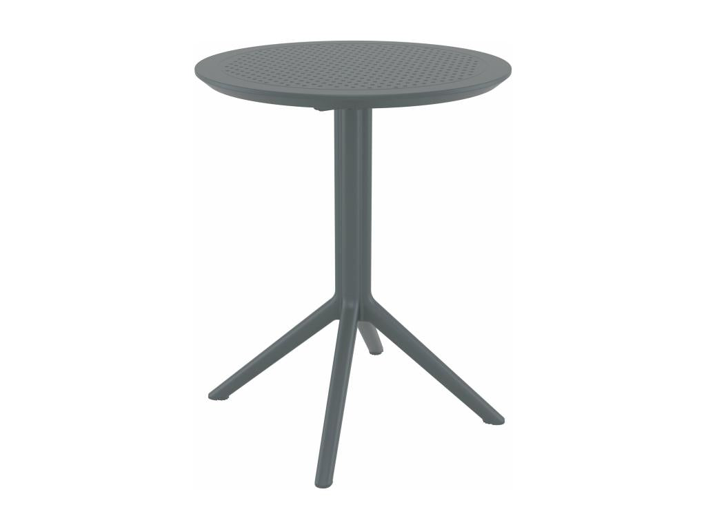 Garden side table - round - Plastic - Dark grey - Sky EMZX27276