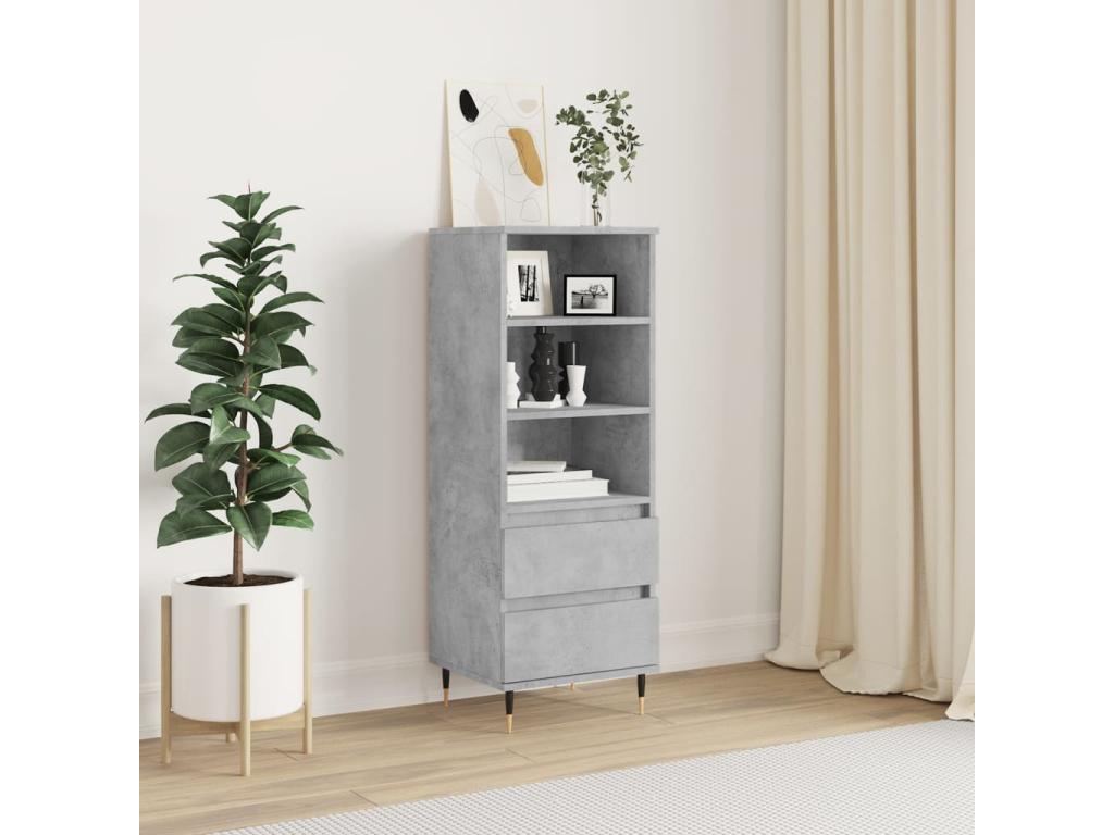 High sideboard, concrete grey, 40x36x110 cm, engineered wood, HDUH03646