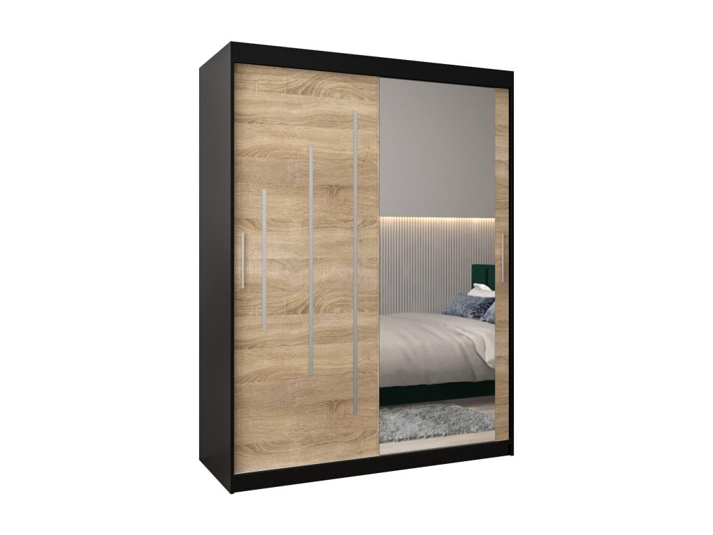 Dekonao 2 Sliding Door Wardrobe 200/150/62 2 Doors Black/Dekonao UBBJ19077