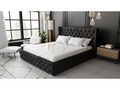 Dekonao Rolia Adult Bed 200x200 - Upholstered Double Bed - Dekonao Slatted Base with Storage and Headboard - Black Velvet Dekonao 07 POTQ99694