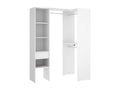 Large Dekonao Wardrobe Bedroom Furniture Walk-in Closet Clothes Closet 98x42 h187 cm White RMYI29501