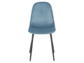 Set of 2 Scandinavian chairs in blue velvet with black metal legs - Dekonao EOQN69971