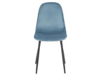 Set of 2 Scandinavian chairs in blue velvet with black metal legs - Dekonao EOQN69971