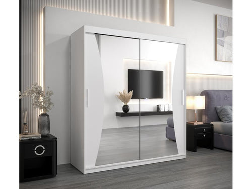 Dekonao Sliding Door Wardrobe 200/180/62 2 Doors White/White UIZQ92829