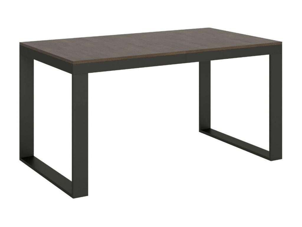 Ligniva Extendable Dining Table - Brown - Ligniva Base and Support - 2 Slim Extension Leaves - Extendable Width 180 to 284cm UTAG75177