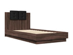 Bed frame without mattress, brown oak, 90x190 cm QFQN33004