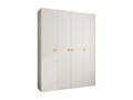 Ligniva 1 245.5/190/50 4-door wardrobe, white/gold, PUGH67884