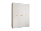 Ligniva 1 245.5/190/50 4-door wardrobe, white/gold, PUGH67884