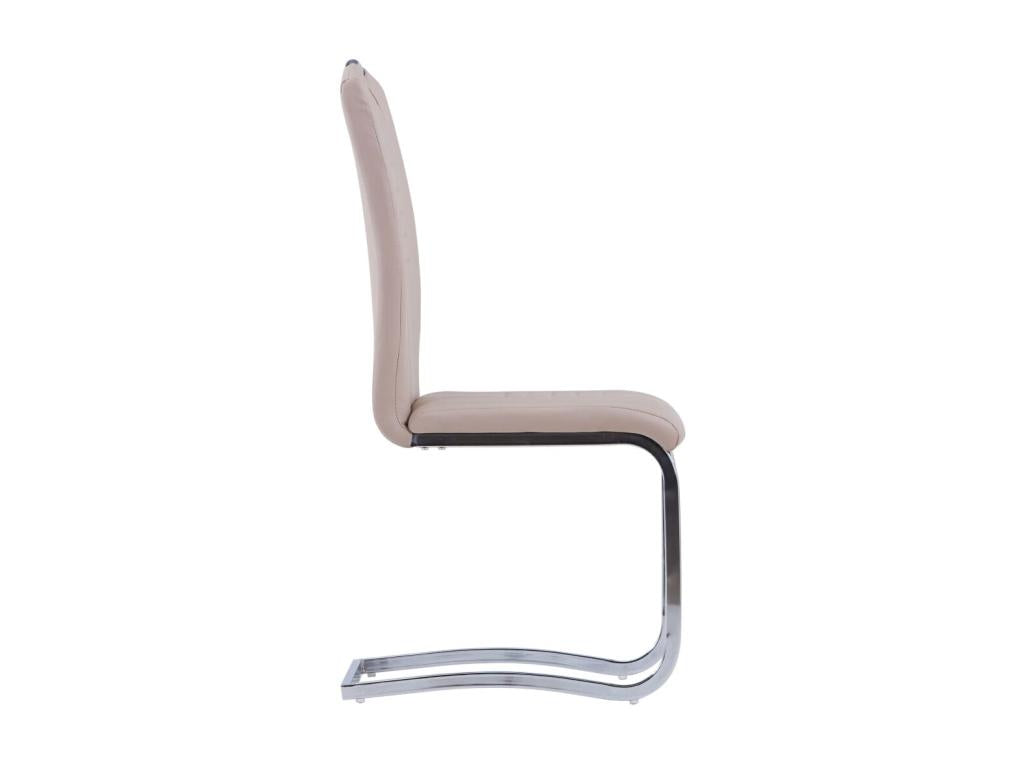 11-piece dining set in Cappuccino faux leather 2 QZIX52084