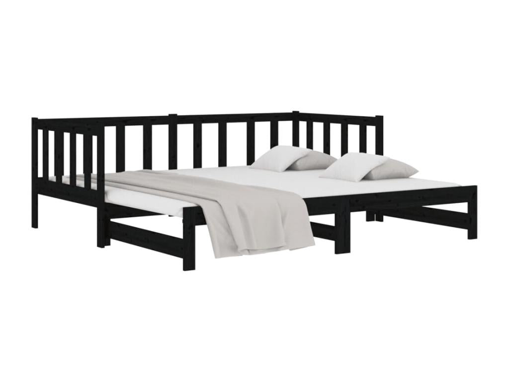 Sliding bed 2x 90x190 cm Solid pine wood YHFU46017