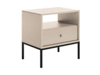 Bedside table - 1 drawer and 1 shelf - Beige - Dekonao DWXB54297