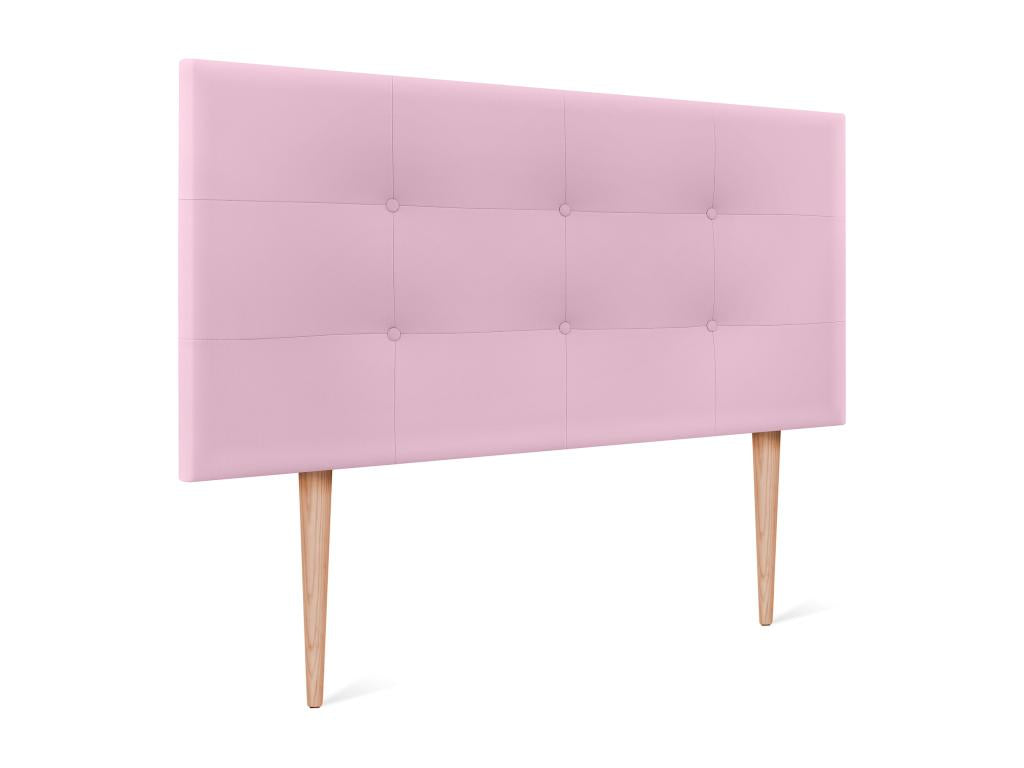 Dekonao Faux Leather Upholstered Headboard 95x115cm with Legs for 90cm Beds - Pink SZAX32568