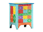 Hand-painted bedside table 40x30x50 cm Mango wood DCJX89781