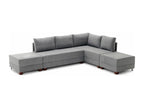 Dekonao Modular Right-Hand Corner Sofa, Grey Fabric DOQU85121