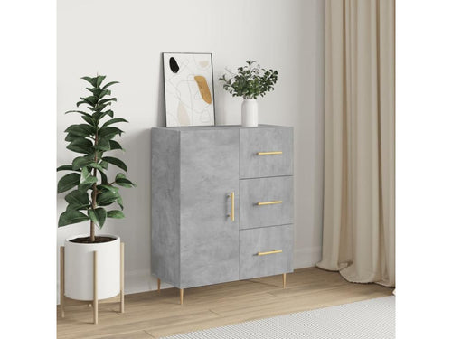 Concrete grey sideboard 69.5x34x90 cm engineered wood FPVM58950