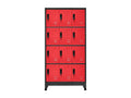 Anthracite and red locker cabinet 90x45x180 Steel 2 ISZB81088