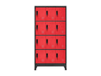 Anthracite and red locker cabinet 90x45x180 Steel 2 ISZB81088