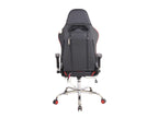 Office chair - Faux leather / Chrome metal - Black / Red - Nobellea XM XYCC35057