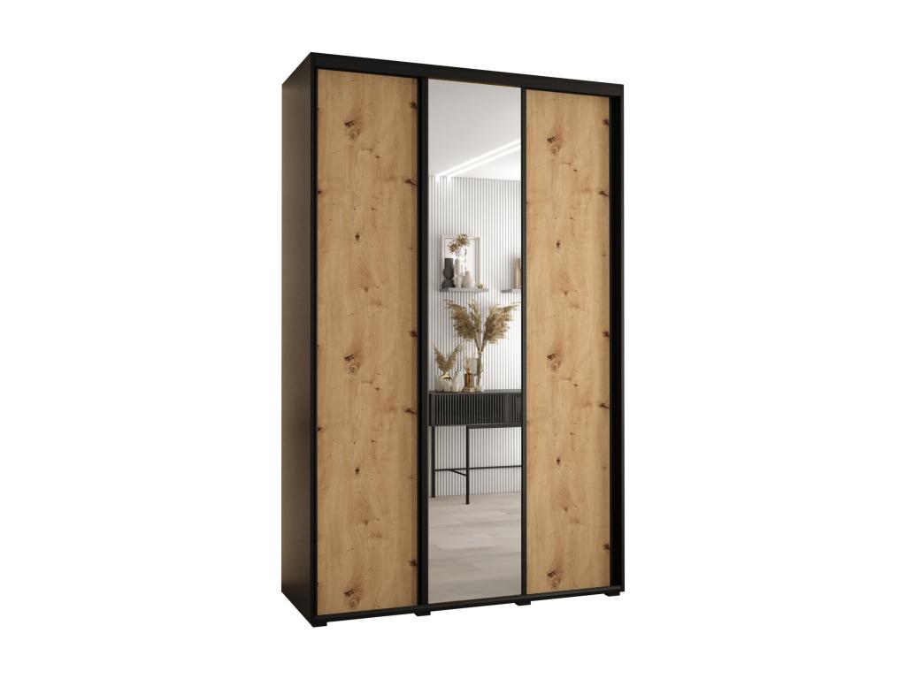 Dekonao 3 Sliding Door Wardrobe 235.2/160/60 3 Doors Black/Dekonao/Black ZVWJ65963