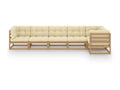 6-piece garden furniture set with cushions, solid pine wood, 69 XSLV06125