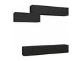 7-Piece TV Stand Set, Black, Chipboard QTWB62612
