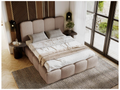 Upholstered bed with storage - 120x200 - double bed - looped - brown - Dekonao QWDU62963
