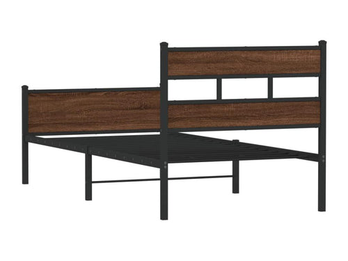 Bed frame without mattress, brown oak, 90x200cm, engineered wood, SFFK34939