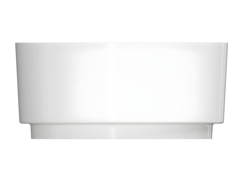 Dekonao 42cm countertop washbasin, glossy white, with included white waste fitting RWLN68384