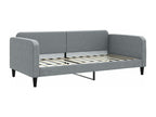 Daybed with pull-out bed and drawers, light grey, 100x200 cm, fabric ZNIG03588