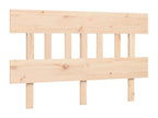 Bed frame with headboard 140x200 cm solid wood CHAQ81901
