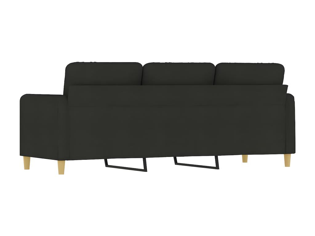 3-seater sofa, black, 180 cm, fabric, UDQE45509