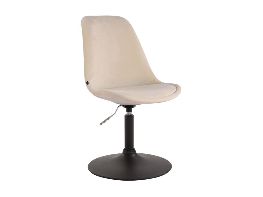 Set of 4 dining chairs - Velvet / Metal - Cream - Ligniva WXRA08911