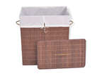 Dekonao Rectangular Laundry Basket, Brown, 2 BHFK81883