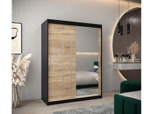 Dekonao 2 Sliding Door Wardrobe 200/150/62 2 Doors Black/Dekonao UBBJ19077